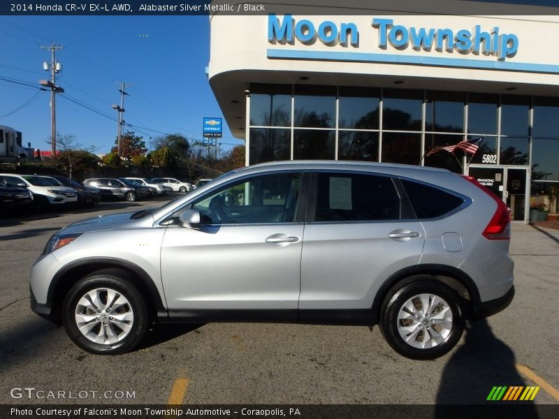 Alabaster Silver Metallic / Black 2014 Honda CR-V EX-L AWD