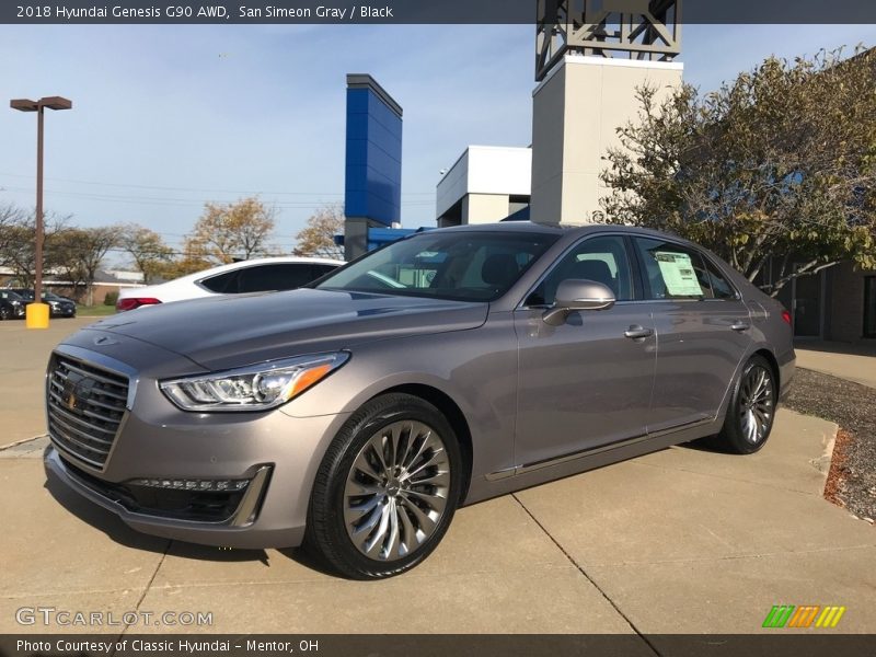 San Simeon Gray / Black 2018 Hyundai Genesis G90 AWD