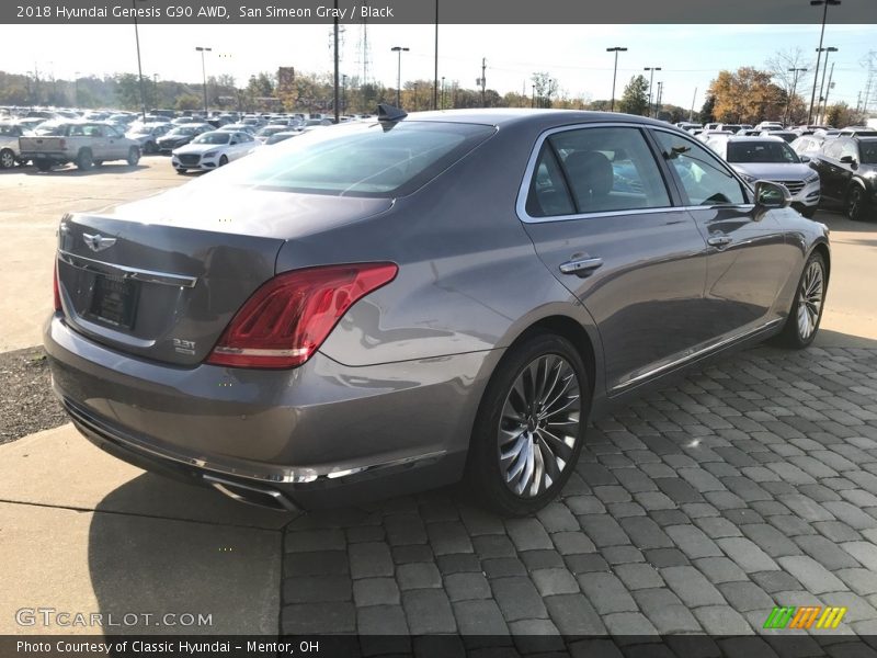 San Simeon Gray / Black 2018 Hyundai Genesis G90 AWD