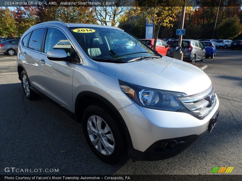 Alabaster Silver Metallic / Black 2014 Honda CR-V EX-L AWD