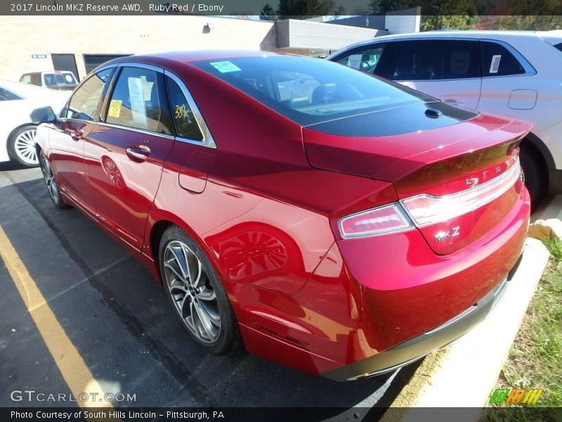 Ruby Red / Ebony 2017 Lincoln MKZ Reserve AWD
