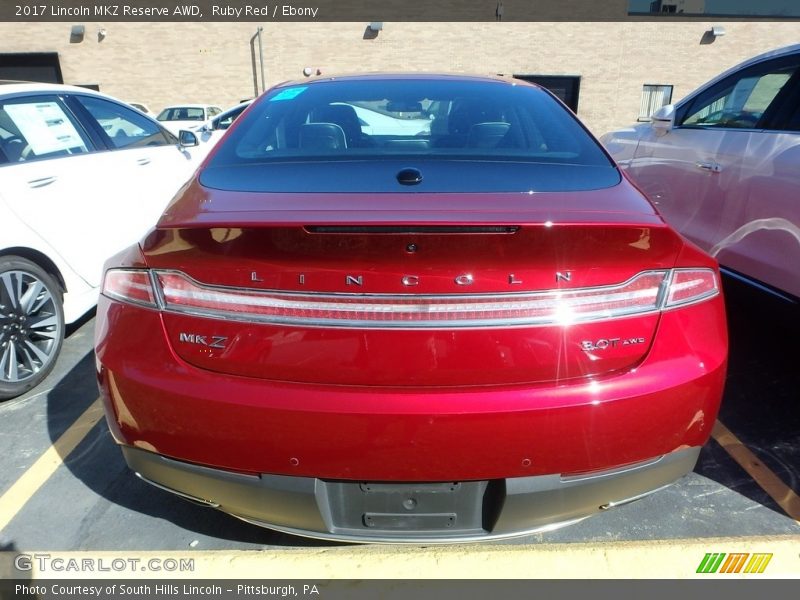 Ruby Red / Ebony 2017 Lincoln MKZ Reserve AWD