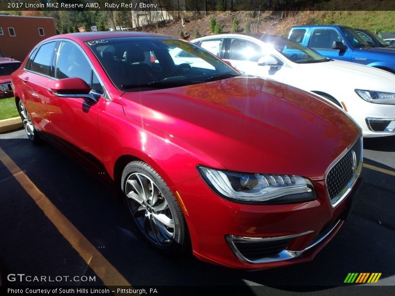 Ruby Red / Ebony 2017 Lincoln MKZ Reserve AWD