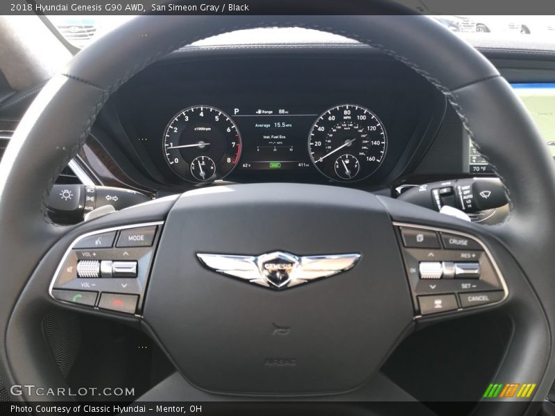 San Simeon Gray / Black 2018 Hyundai Genesis G90 AWD
