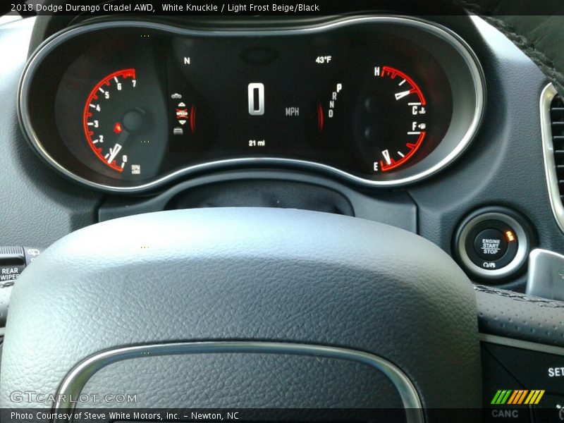 White Knuckle / Light Frost Beige/Black 2018 Dodge Durango Citadel AWD