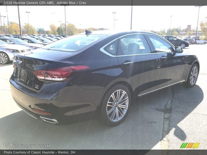 Adriatic Blue / Gray 2018 Hyundai Genesis G80 AWD