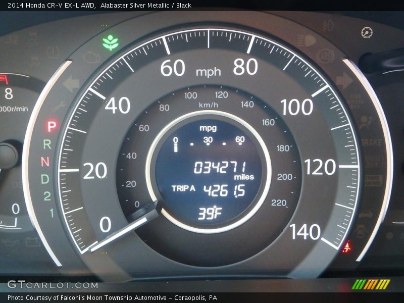 Alabaster Silver Metallic / Black 2014 Honda CR-V EX-L AWD