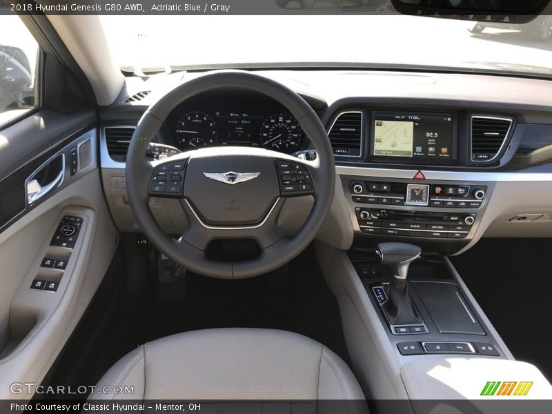 Adriatic Blue / Gray 2018 Hyundai Genesis G80 AWD