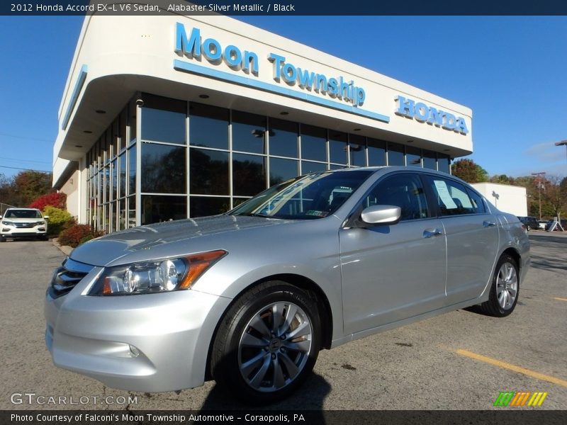 Alabaster Silver Metallic / Black 2012 Honda Accord EX-L V6 Sedan