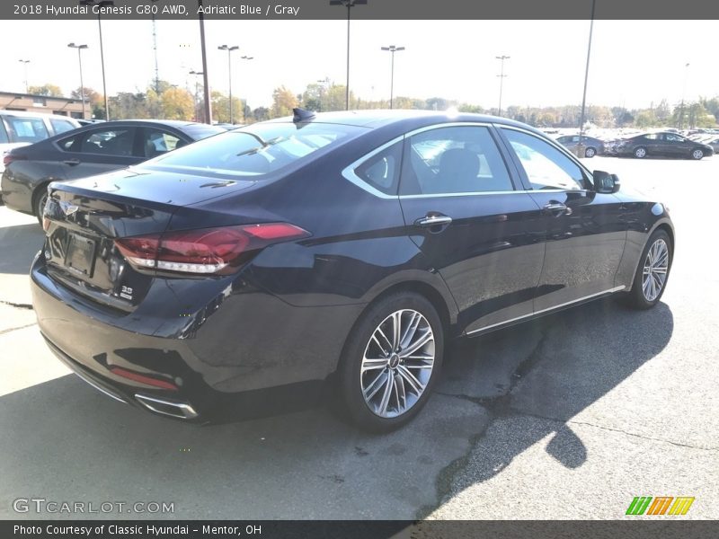 Adriatic Blue / Gray 2018 Hyundai Genesis G80 AWD