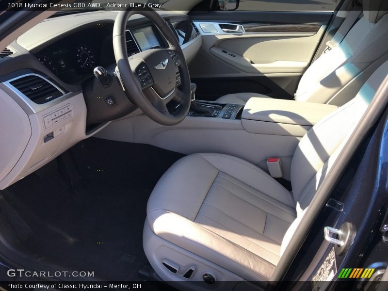 Adriatic Blue / Gray 2018 Hyundai Genesis G80 AWD