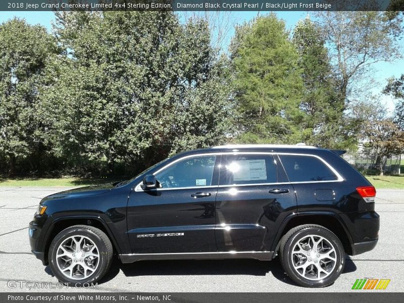 Diamond Black Crystal Pearl / Black/Light Frost Beige 2018 Jeep Grand Cherokee Limited 4x4 Sterling Edition