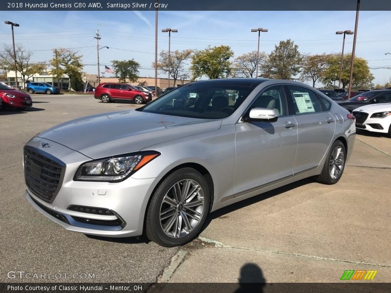 Santiago Silver / Gray 2018 Hyundai Genesis G80 AWD