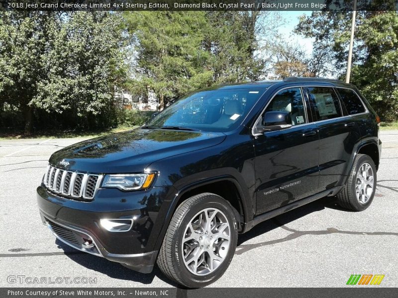 Diamond Black Crystal Pearl / Black/Light Frost Beige 2018 Jeep Grand Cherokee Limited 4x4 Sterling Edition