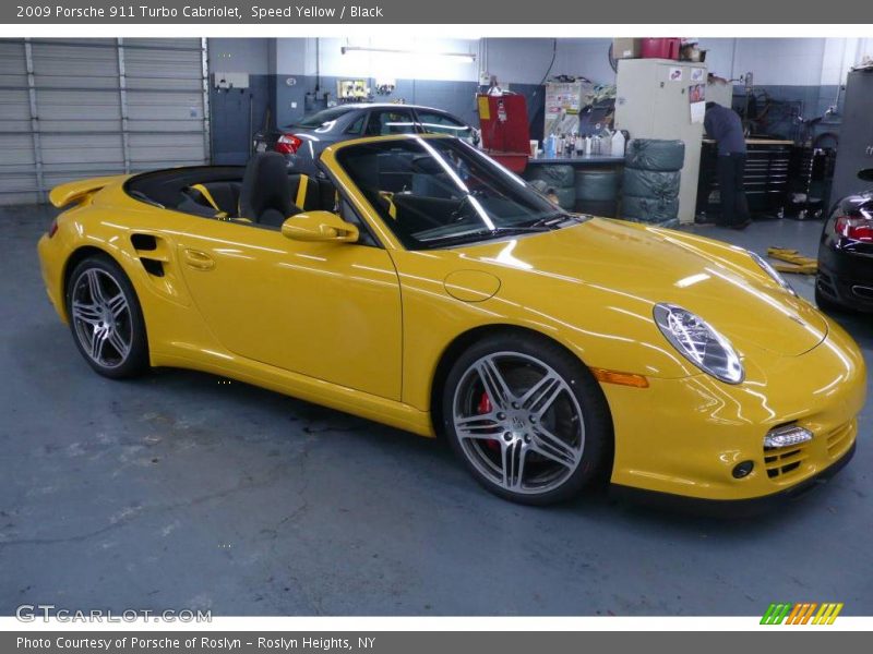Speed Yellow / Black 2009 Porsche 911 Turbo Cabriolet