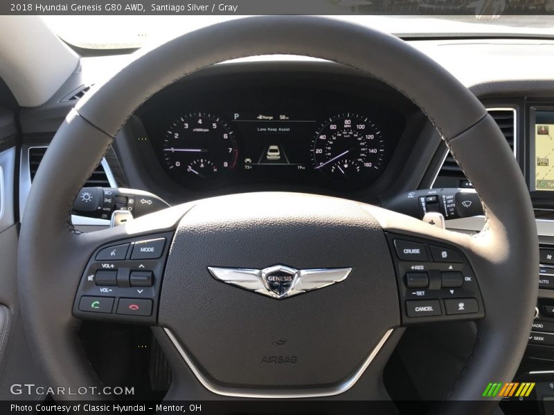 Santiago Silver / Gray 2018 Hyundai Genesis G80 AWD