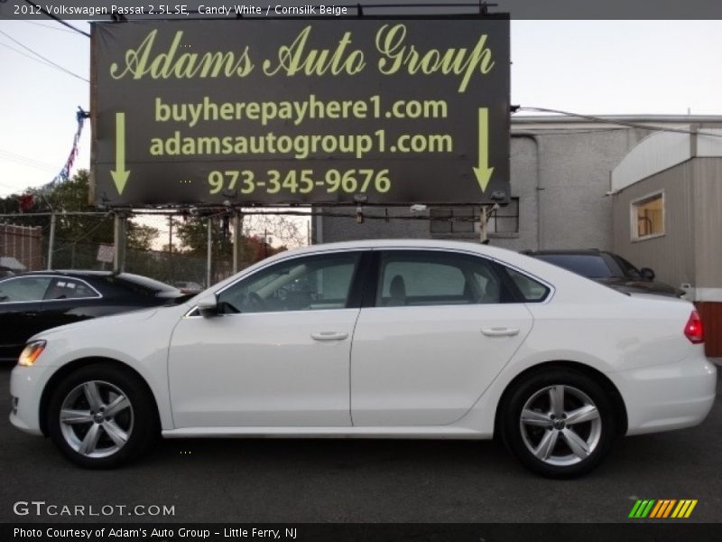 Candy White / Cornsilk Beige 2012 Volkswagen Passat 2.5L SE