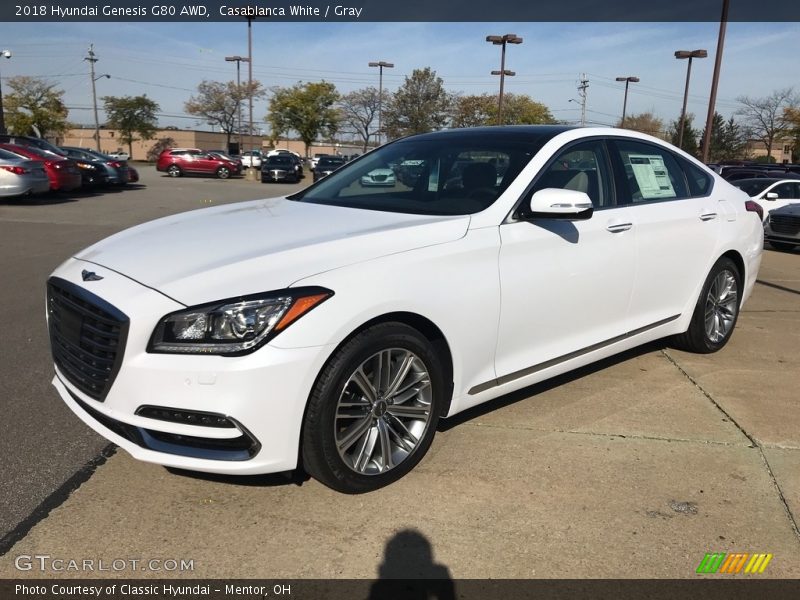 Casablanca White / Gray 2018 Hyundai Genesis G80 AWD