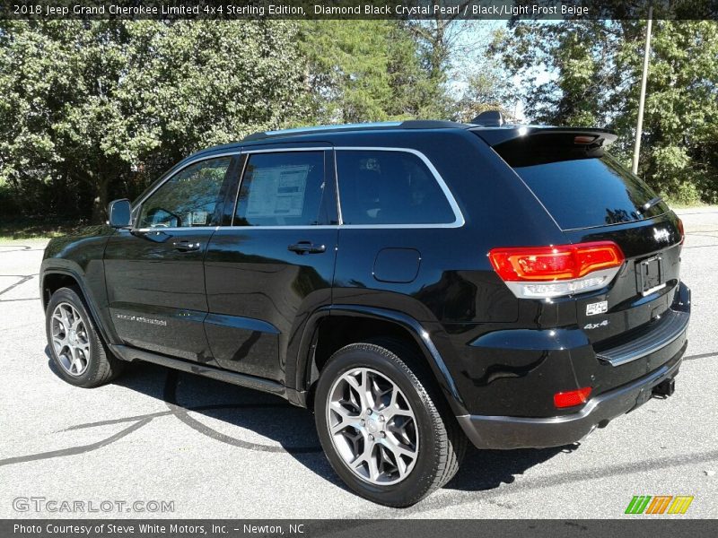 Diamond Black Crystal Pearl / Black/Light Frost Beige 2018 Jeep Grand Cherokee Limited 4x4 Sterling Edition
