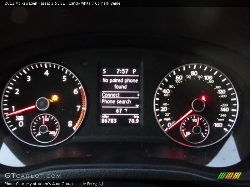 Candy White / Cornsilk Beige 2012 Volkswagen Passat 2.5L SE
