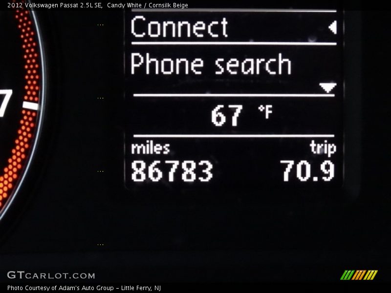 Candy White / Cornsilk Beige 2012 Volkswagen Passat 2.5L SE