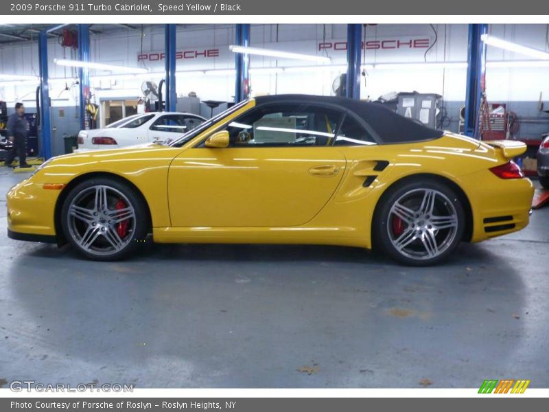 Speed Yellow / Black 2009 Porsche 911 Turbo Cabriolet