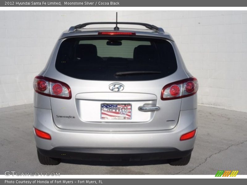 Moonstone Silver / Cocoa Black 2012 Hyundai Santa Fe Limited