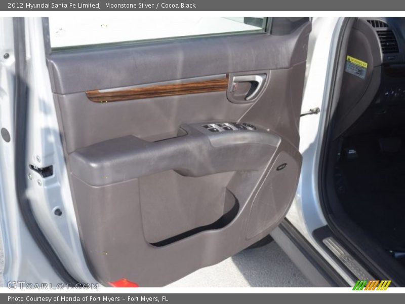 Moonstone Silver / Cocoa Black 2012 Hyundai Santa Fe Limited