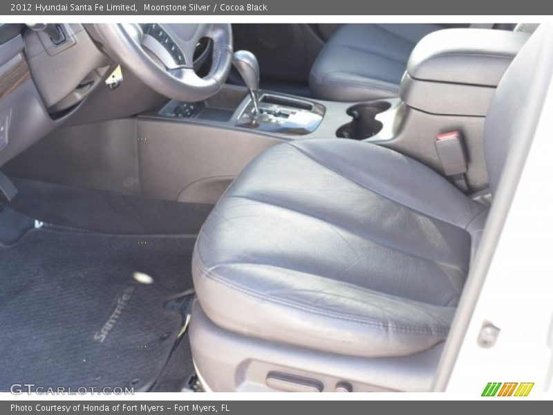 Moonstone Silver / Cocoa Black 2012 Hyundai Santa Fe Limited