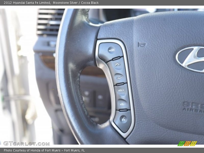 Moonstone Silver / Cocoa Black 2012 Hyundai Santa Fe Limited