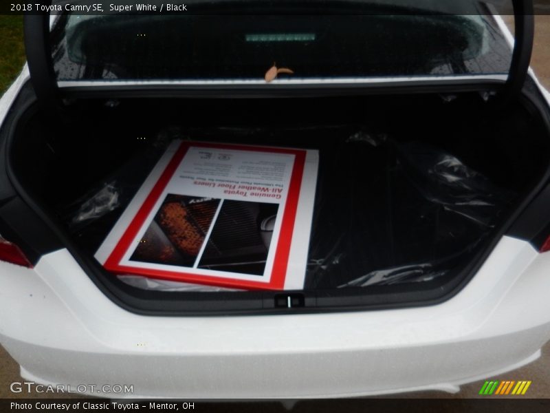 Super White / Black 2018 Toyota Camry SE