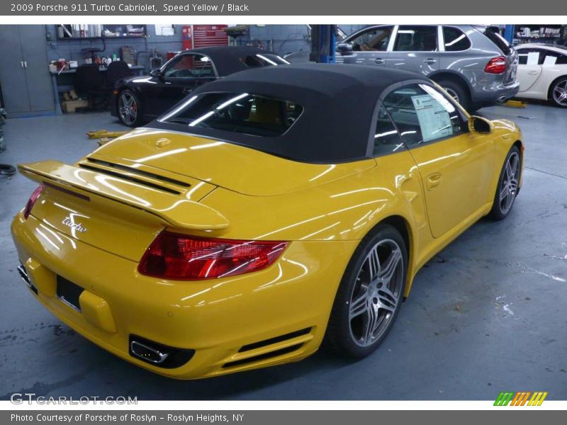 Speed Yellow / Black 2009 Porsche 911 Turbo Cabriolet