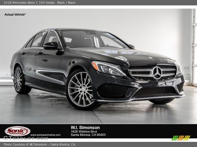 Black / Black 2018 Mercedes-Benz C 300 Sedan