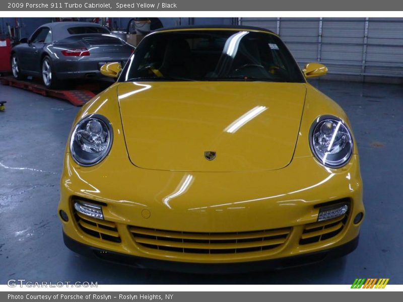 Speed Yellow / Black 2009 Porsche 911 Turbo Cabriolet