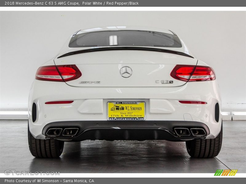 Polar White / Red Pepper/Black 2018 Mercedes-Benz C 63 S AMG Coupe