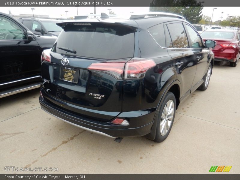 Galactic Aqua Mica / Black 2018 Toyota RAV4 Platinum AWD