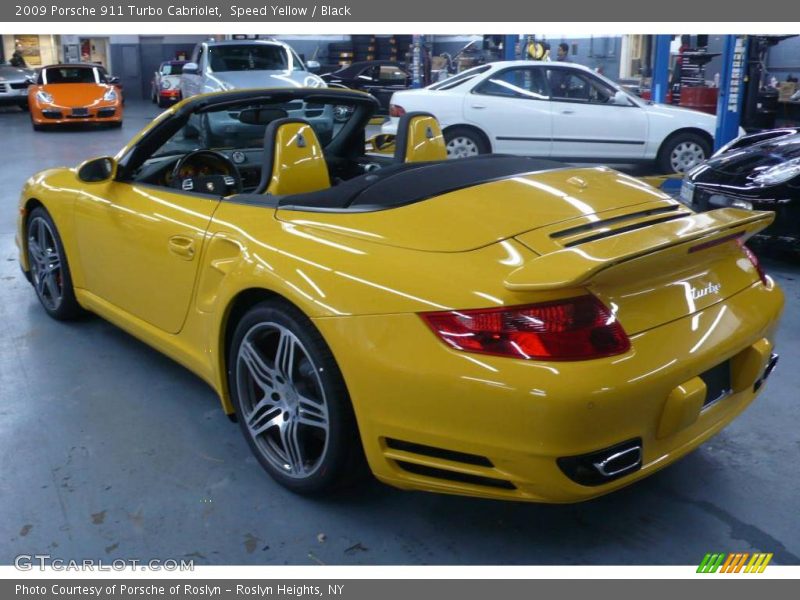Speed Yellow / Black 2009 Porsche 911 Turbo Cabriolet