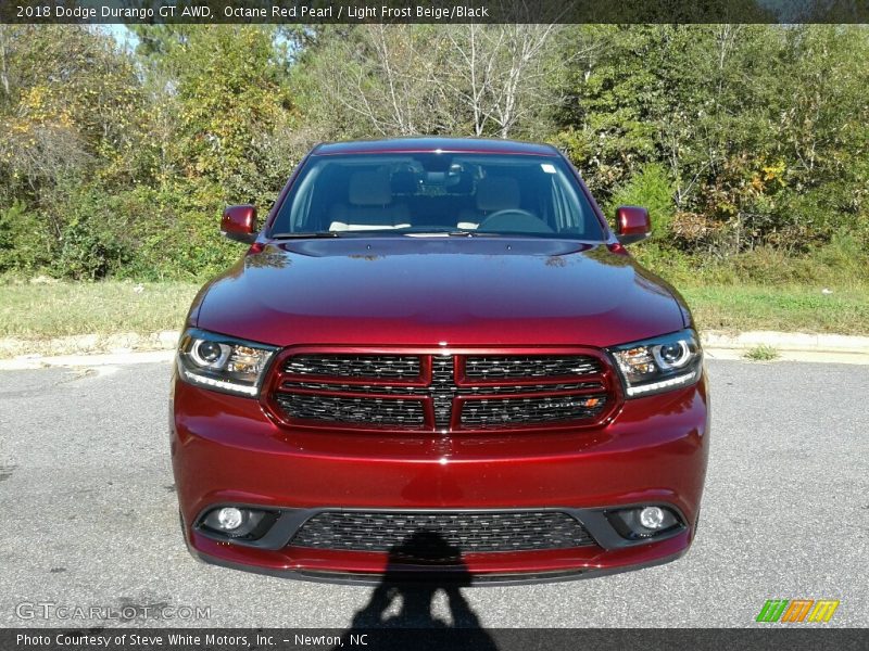 Octane Red Pearl / Light Frost Beige/Black 2018 Dodge Durango GT AWD