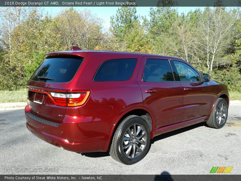 Octane Red Pearl / Light Frost Beige/Black 2018 Dodge Durango GT AWD