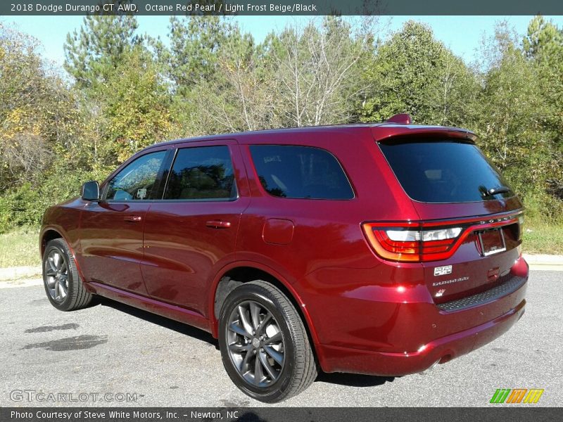 Octane Red Pearl / Light Frost Beige/Black 2018 Dodge Durango GT AWD