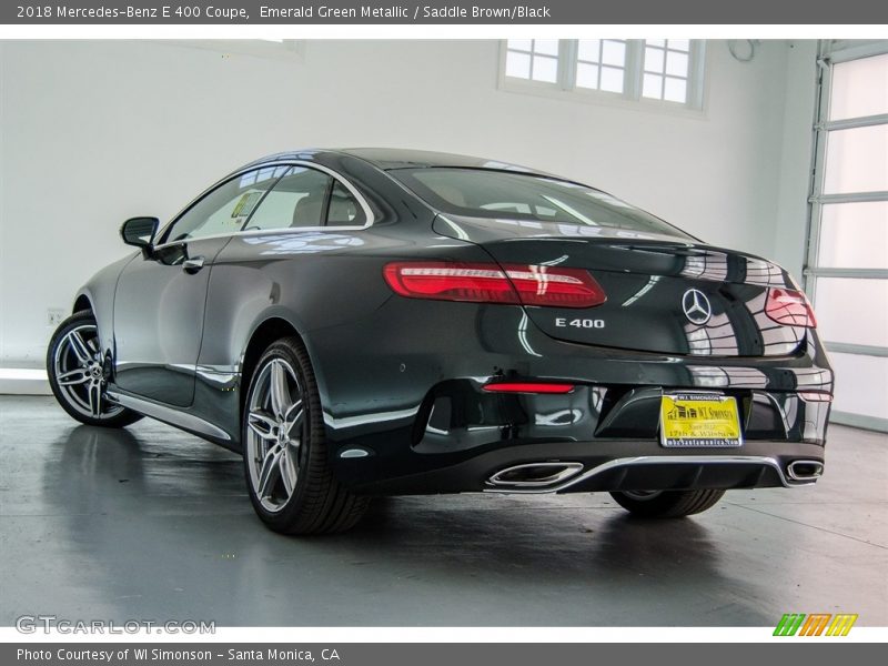 Emerald Green Metallic / Saddle Brown/Black 2018 Mercedes-Benz E 400 Coupe