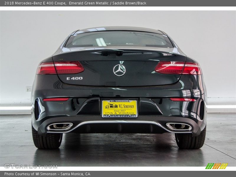 Emerald Green Metallic / Saddle Brown/Black 2018 Mercedes-Benz E 400 Coupe