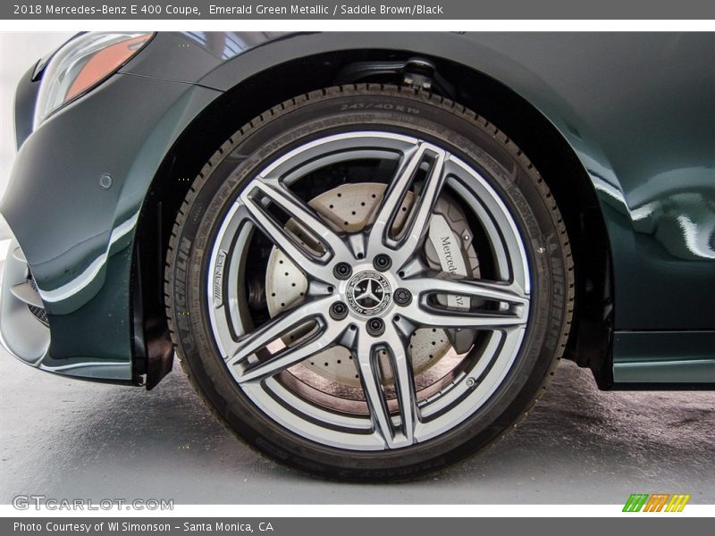 Emerald Green Metallic / Saddle Brown/Black 2018 Mercedes-Benz E 400 Coupe