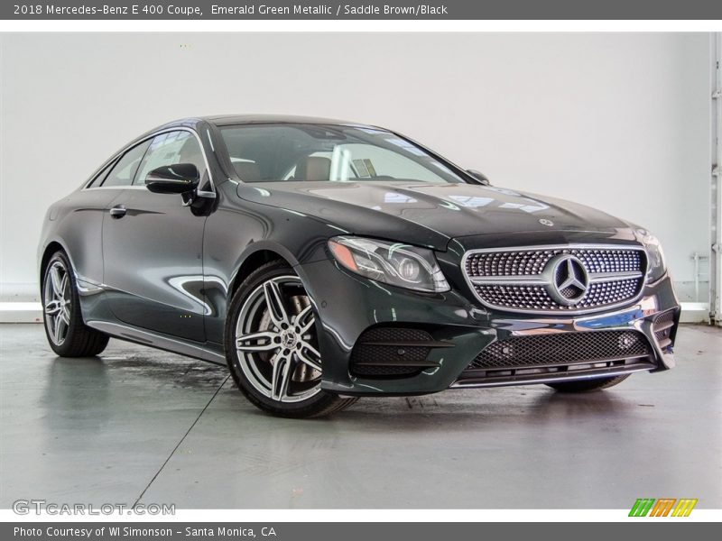 Emerald Green Metallic / Saddle Brown/Black 2018 Mercedes-Benz E 400 Coupe