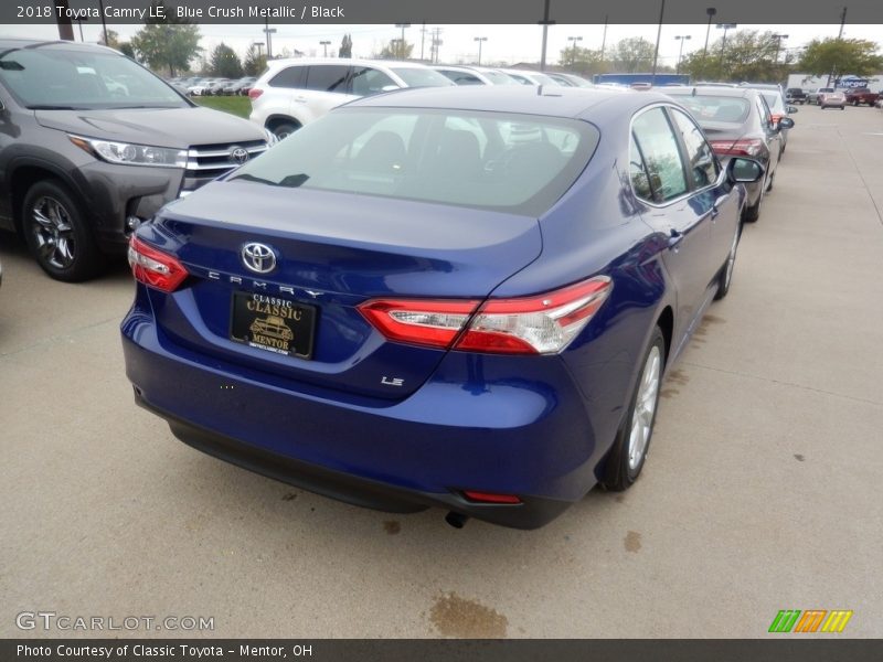 Blue Crush Metallic / Black 2018 Toyota Camry LE