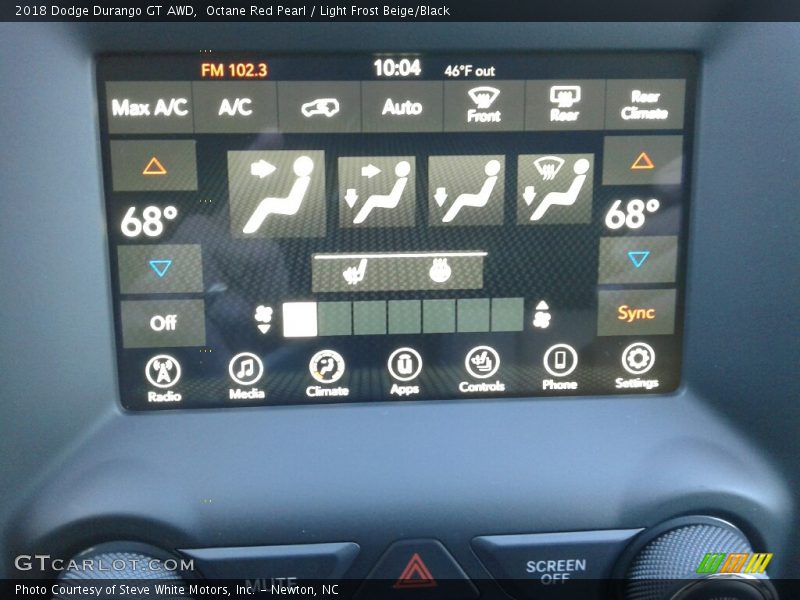 Octane Red Pearl / Light Frost Beige/Black 2018 Dodge Durango GT AWD