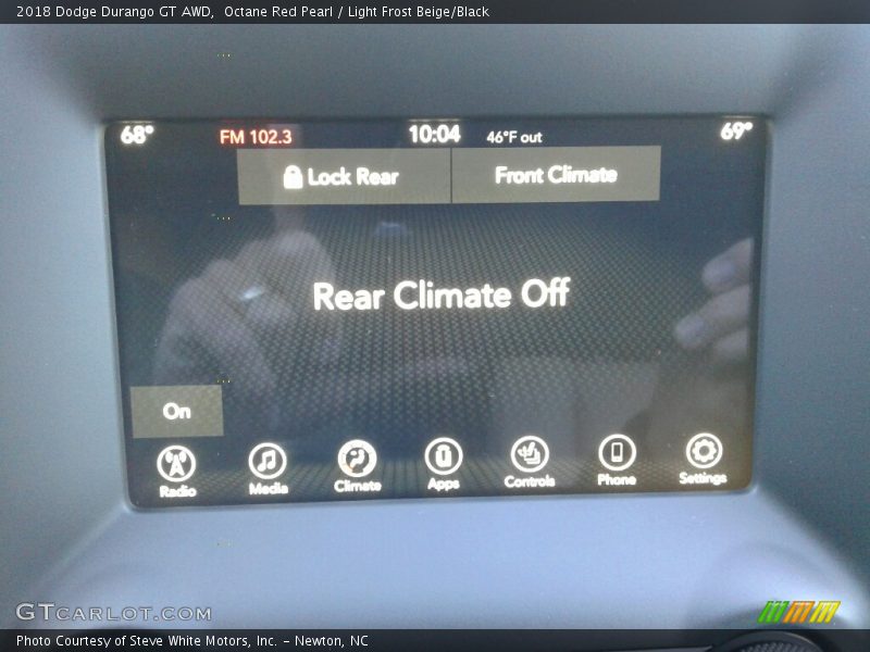 Octane Red Pearl / Light Frost Beige/Black 2018 Dodge Durango GT AWD