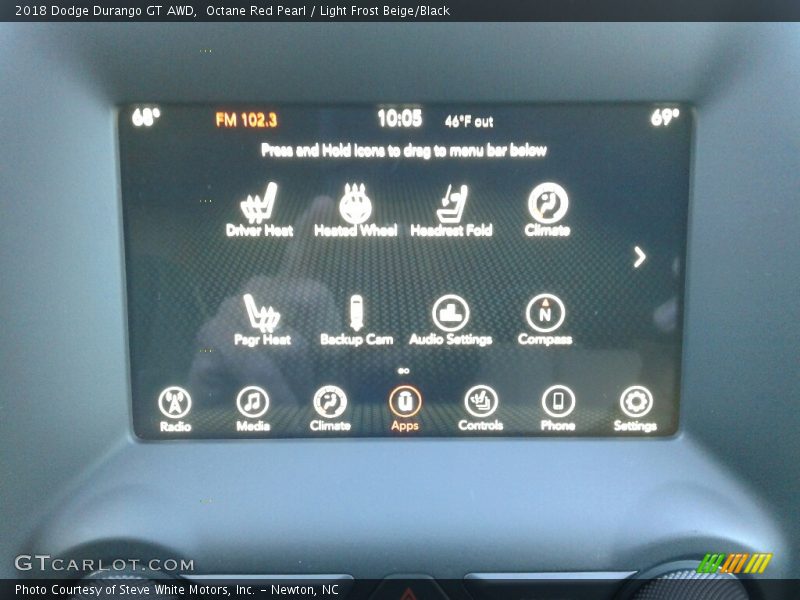Octane Red Pearl / Light Frost Beige/Black 2018 Dodge Durango GT AWD
