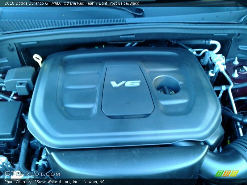 Octane Red Pearl / Light Frost Beige/Black 2018 Dodge Durango GT AWD
