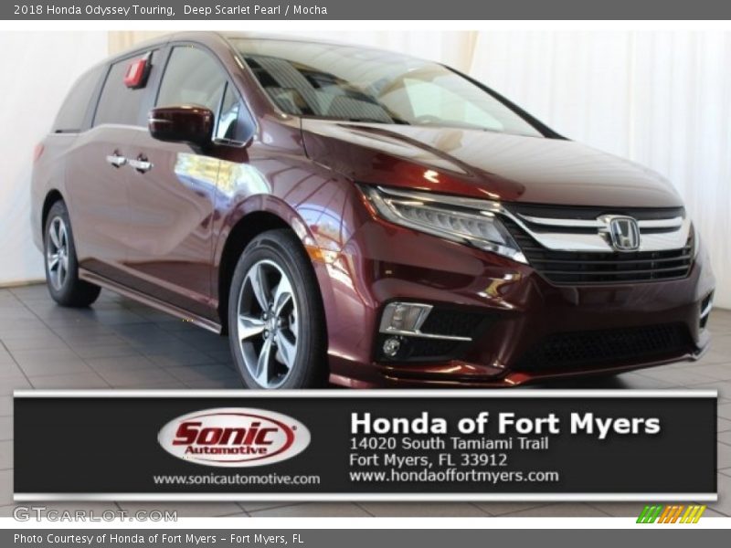 Deep Scarlet Pearl / Mocha 2018 Honda Odyssey Touring